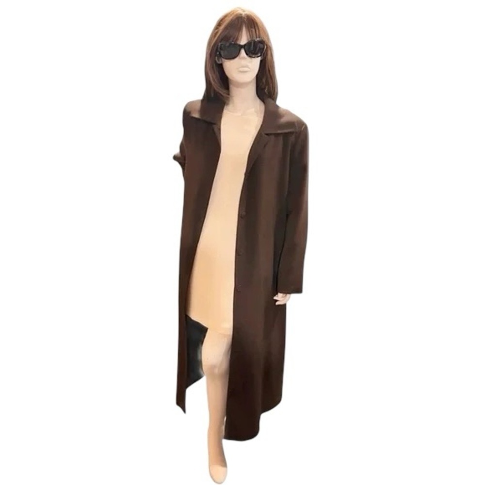 Ann Klein Women's Chocolate Brown Dress Coat